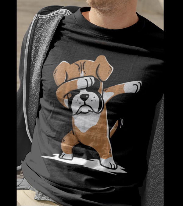 Boxer Dog Dabbing Dab Move Funny Canine Dance T-Shirt