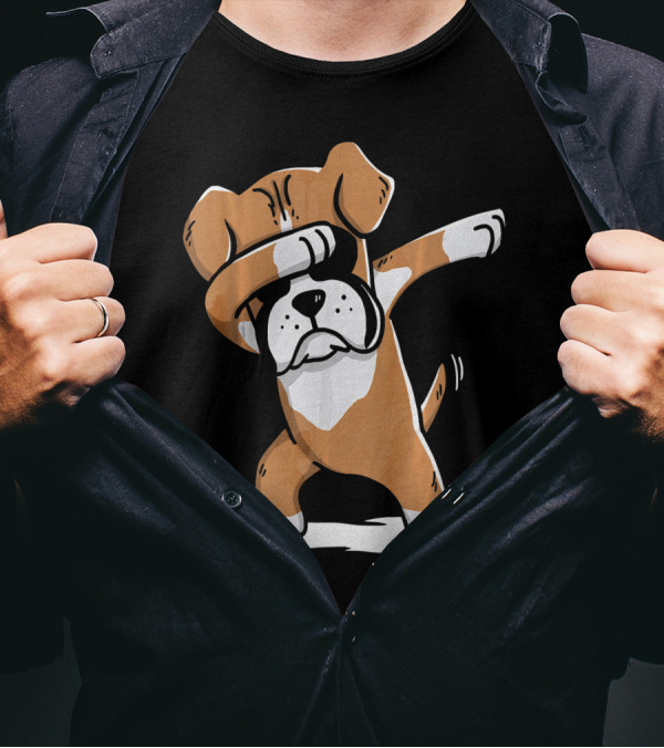 Boxer Dog Dabbing Dab Move Funny Canine Dance T-Shirt