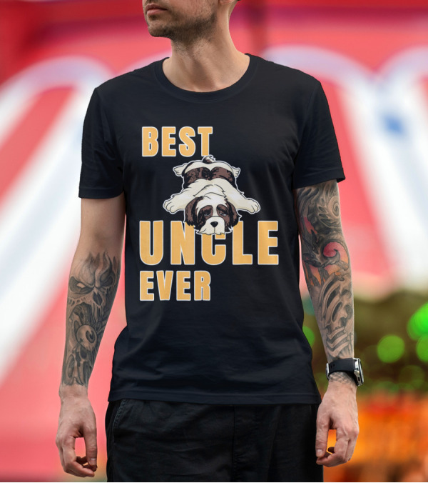 Premium T-Shirt: Best Uncle Ever Shih Tzu Dog T-Shirt Best Uncle Ever Shih Tzu Dog T-Shirt