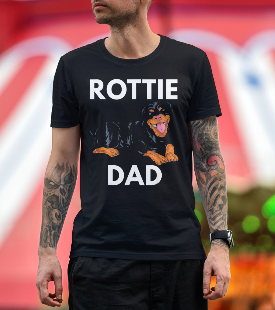 Rottweiler Dad Rottie Dad Rottweiler Daddy Dog Dad T-Shirt