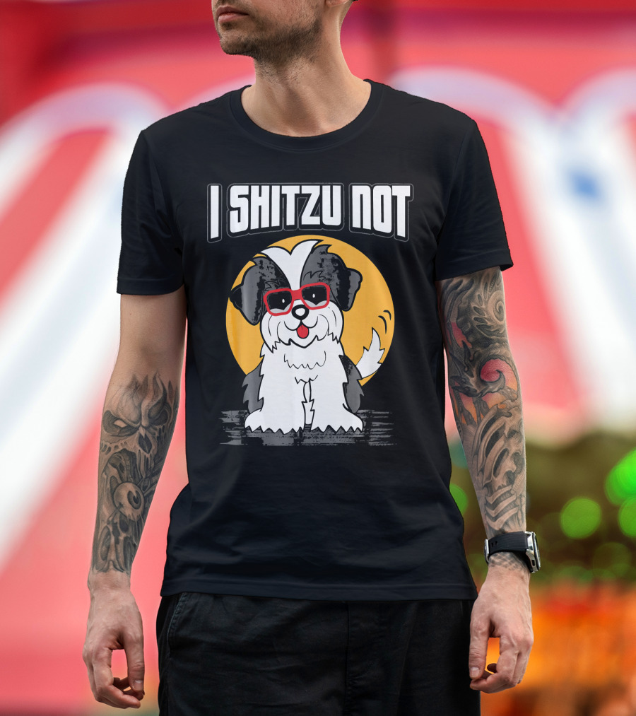 I Shitzu Not Shih Tzu with Red Sunglasses T-Shirt