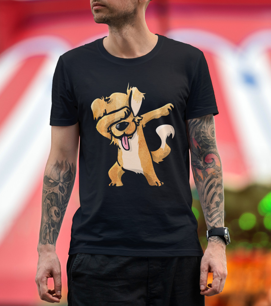 Dabbing Golden Retriever Dance Pose T-Shirt