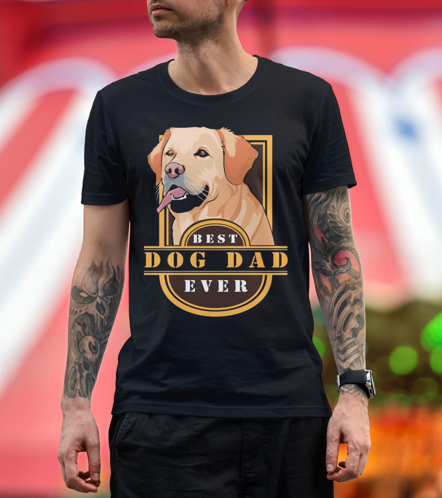 Best Dog Dad Ever Cool Cute Labrador T-Shirt
