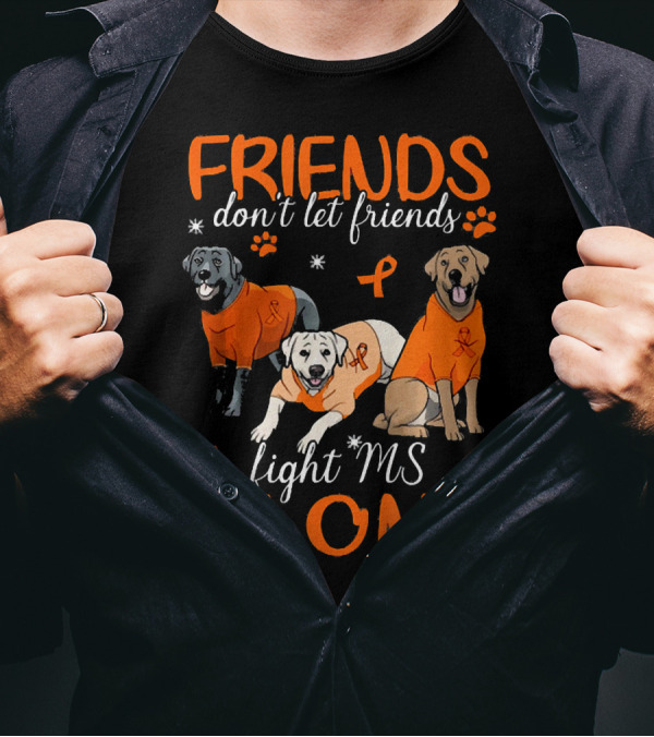 Friends Don't Let Friends Fight MS Alone Labrador T-Shirt