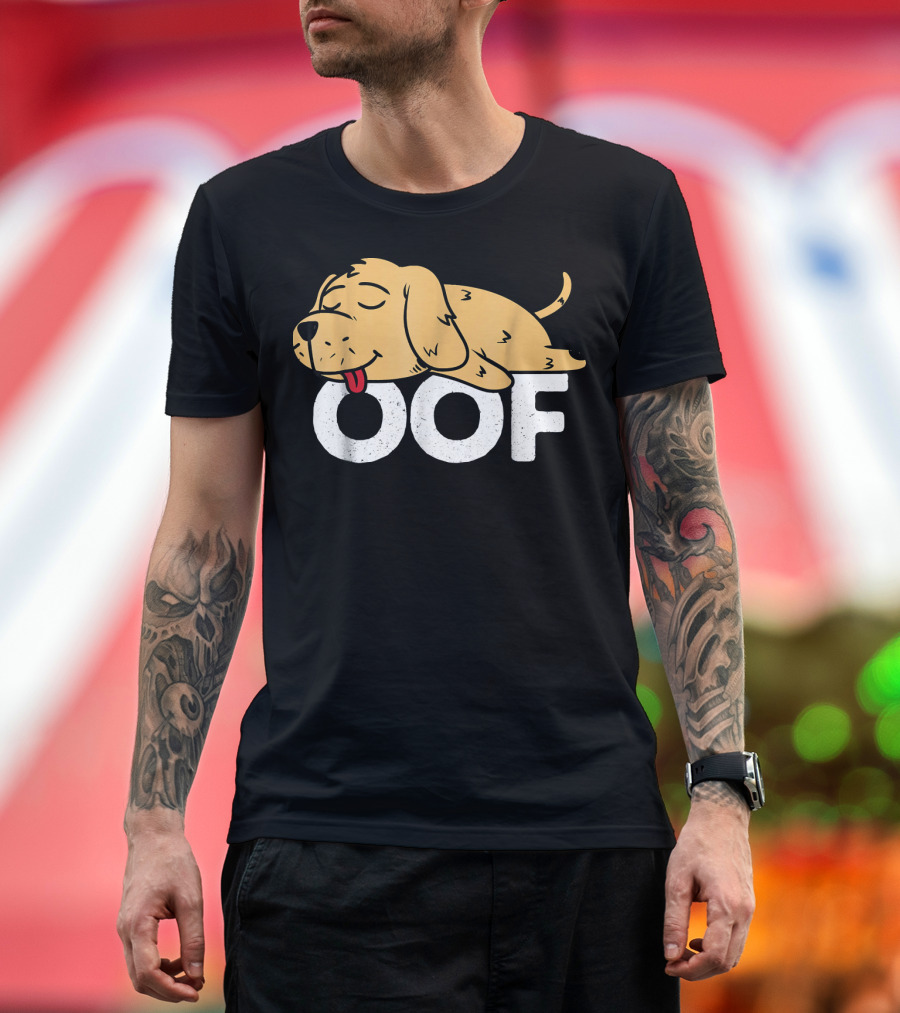 Golden Retriever Oof Internet Vibe Sleeping Puppy T-Shirt