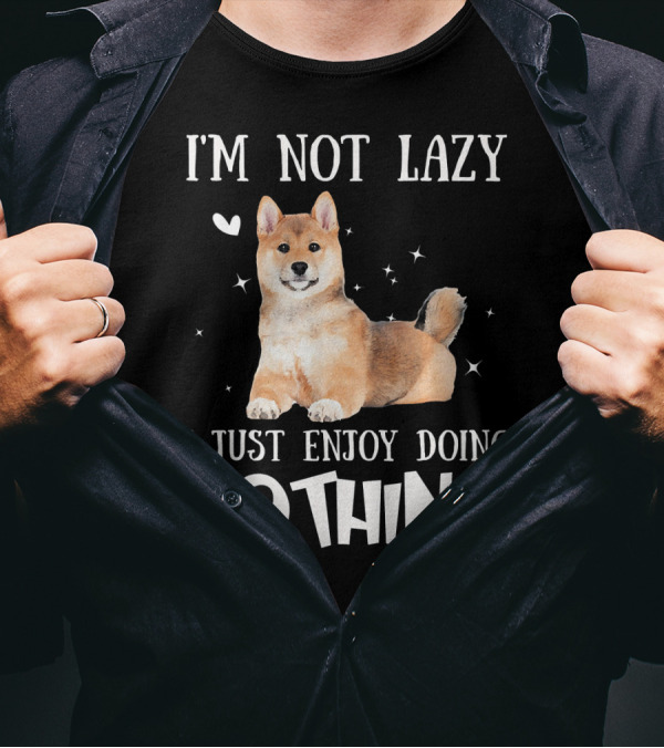 I'm Not Lazy Akita Inu I Just Enjoy Doing Nothing T-Shirt