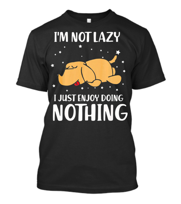 I'm Not Lazy I Just Enjoy Doing Nothing Golden Dog Sleeping With Stars T-Shirt