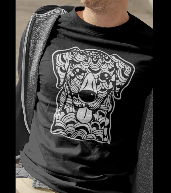 Labrador Retriever Lab Face Zentangle T-Shirt