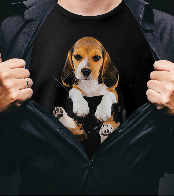 Beagle Ugly Christmas Wonder Why Puppy Paws T-Shirt