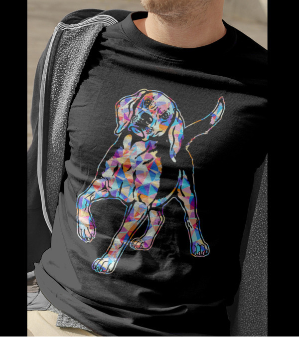 Beagle Beagle Colorful Geometric T-Shirt