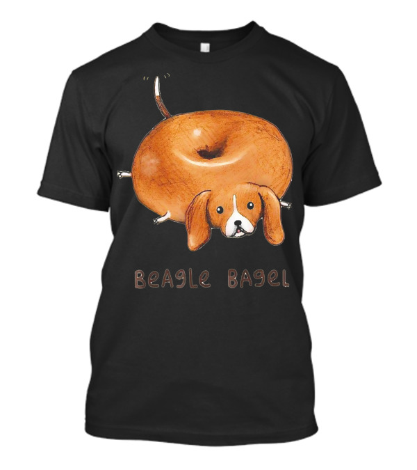 Beagle Bagel Dog Humor Playful Donut T-Shirt