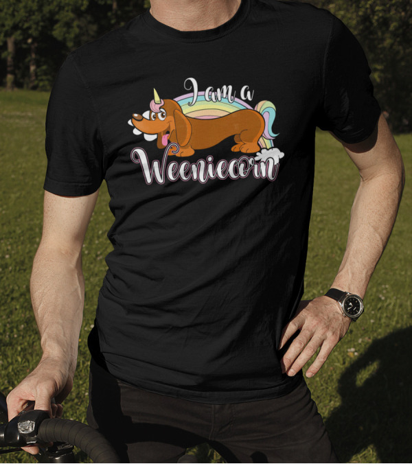 I Am A Weeniecorn Dachshund Rainbow Horn T-Shirt