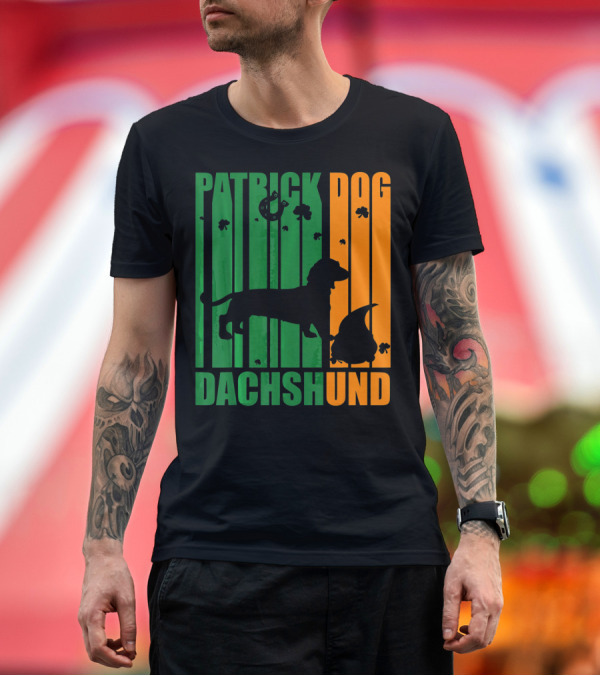 Premium T-Shirt: Patrick Dog Dachshund St. Patrick’s Day T-Shirt Patrick Dog Dachshund St. Patrick’s Day T-Shirt