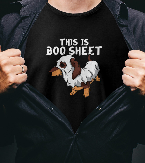 This Is Boo Sheet Dachshund Ghost Weiner T-Shirt