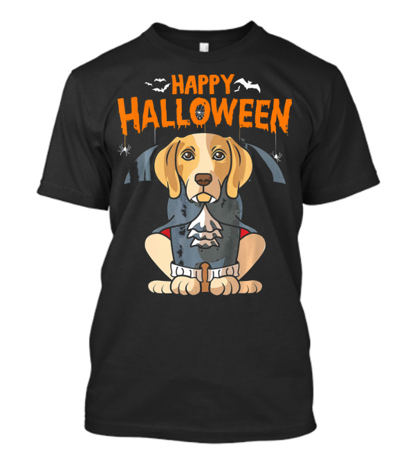 Beagle Vampire Happy Halloween Dracula T-Shirt