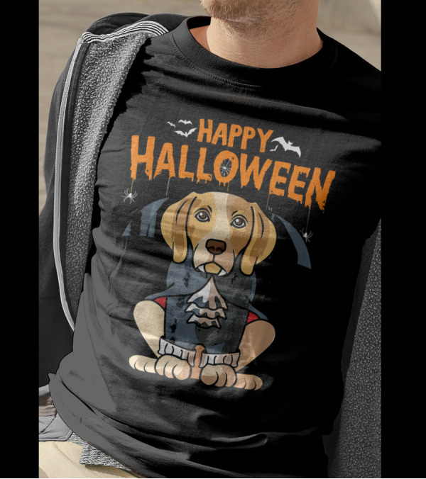 Beagle Vampire Happy Halloween Dracula T-Shirt