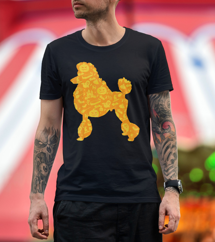 Poodle Halloween Party Ghost Pumpkin Spooky T-Shirt