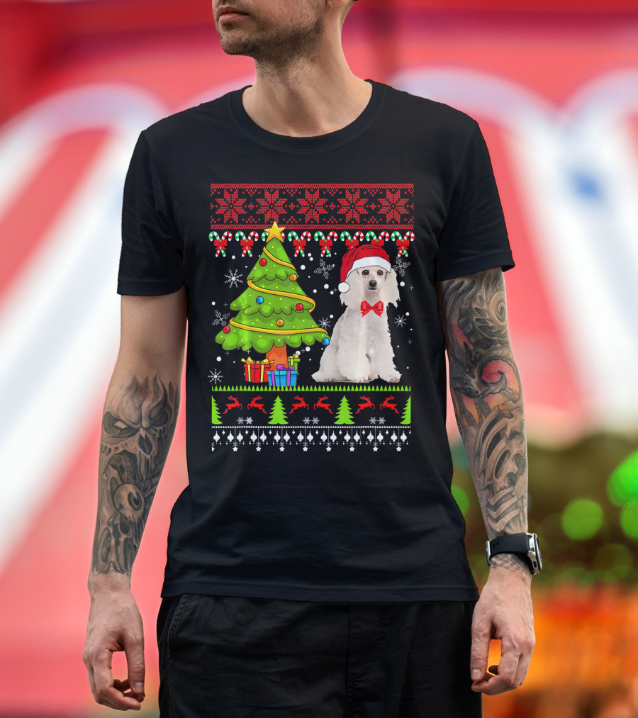 Standard Poodle Ugly Christmas T-Shirt