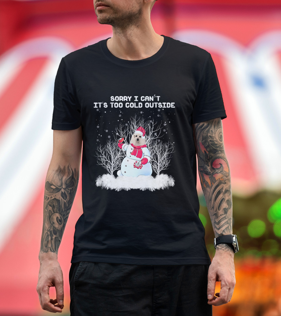 Standard Poodle Sorry I Can’t It’s Too Cold Outside Snowman T-Shirt