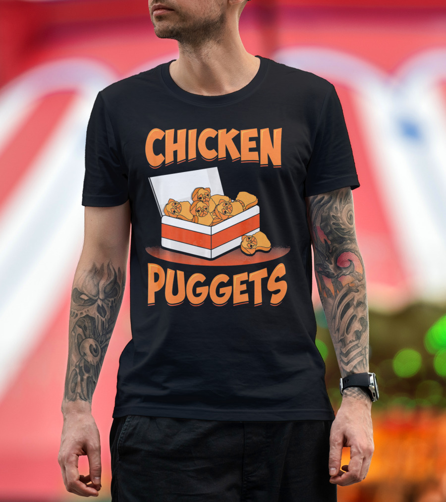 Chicken Puggets Funny Pug Box of Nuggets T-Shirt