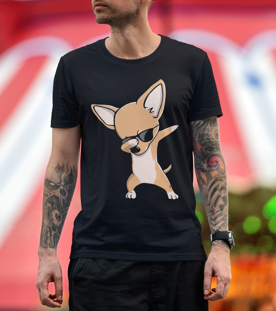 Dabbing Chihuahua with Sunglasses Cool Pose T-Shirt