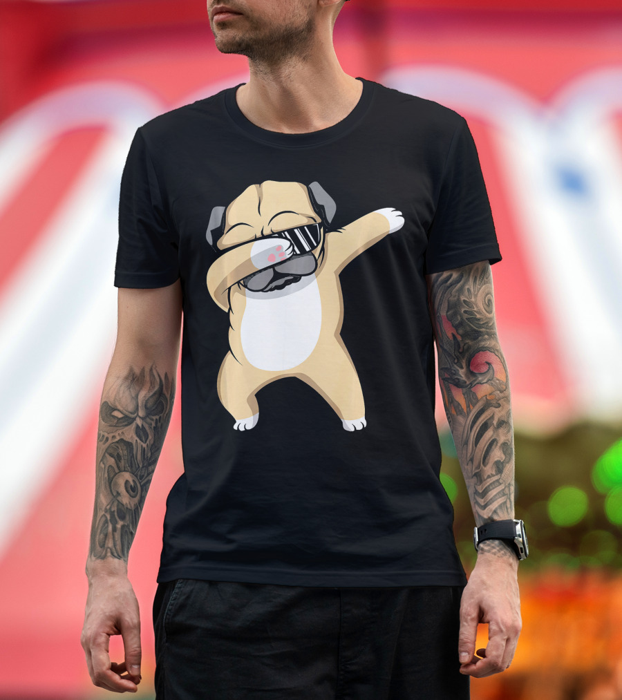 Dabbing Pug Dab Funny Cute Dog Trendy Pose T-Shirt