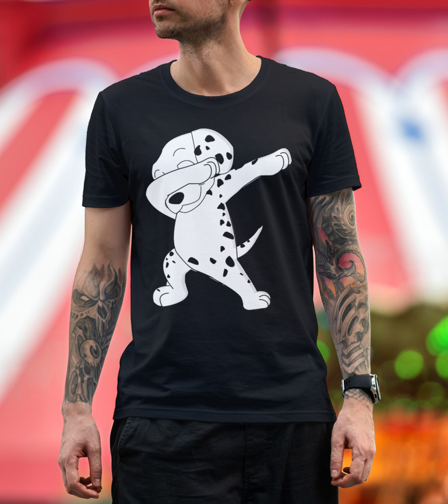 Cool Funny Dalmatian Dabbing Dance Pose T-Shirt