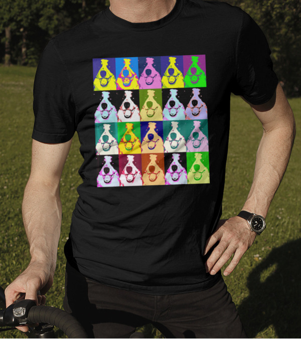 Border Collie Colorful Pop Art Blocks T-Shirt