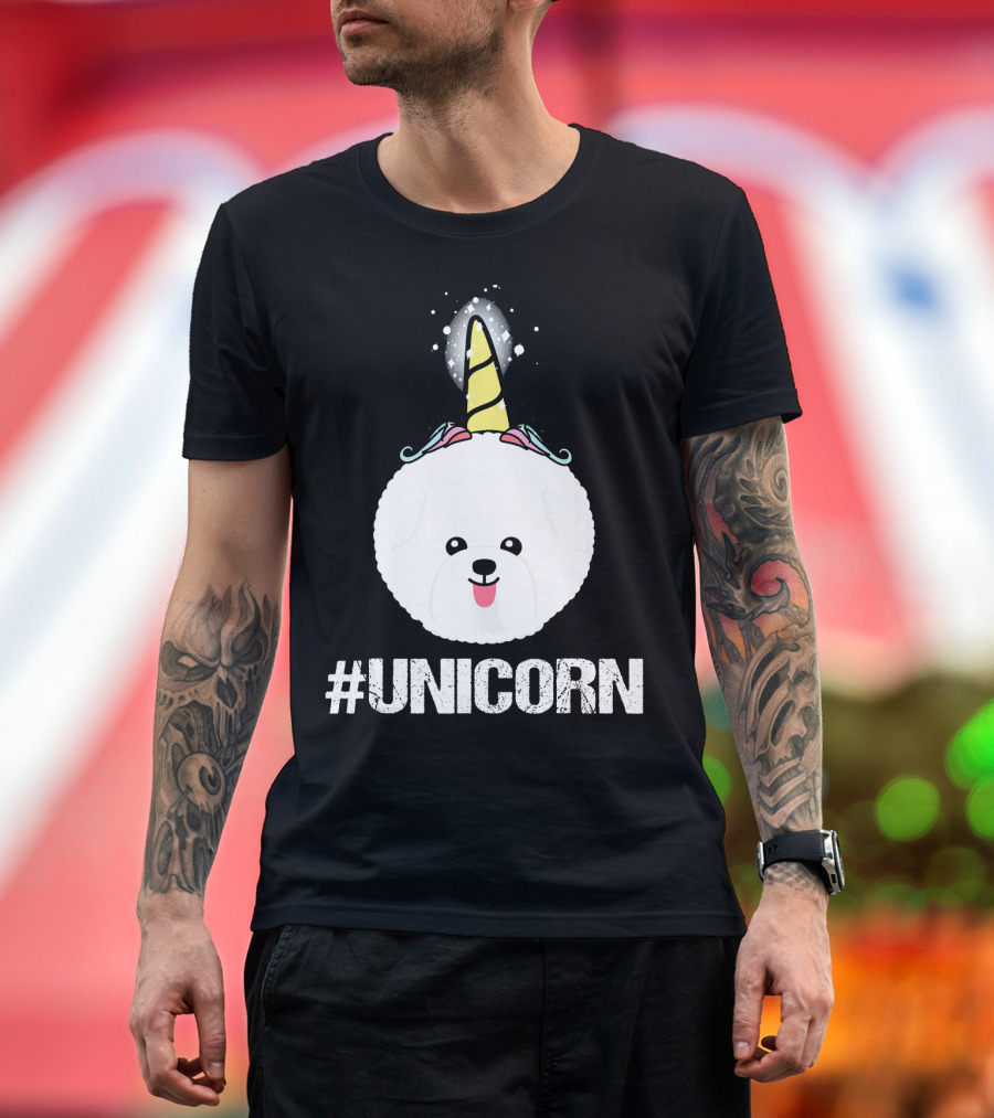 Bichon Frise with Unicorn Horn #Unicorn T-Shirt