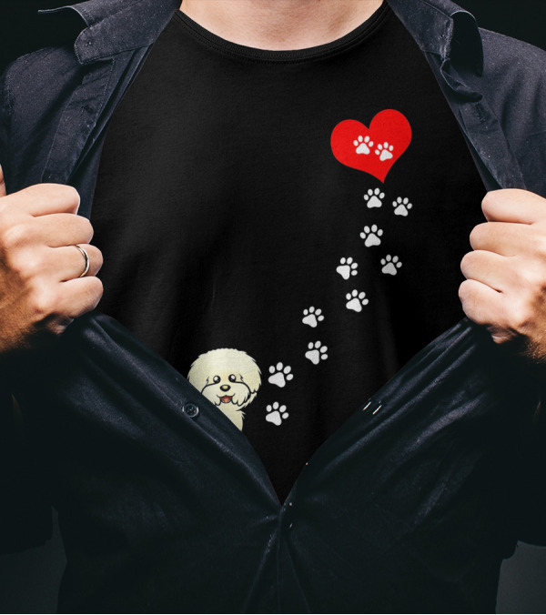 The Path To My Heart Is Paved With Bicho Paw Prints To Love T-Shirt