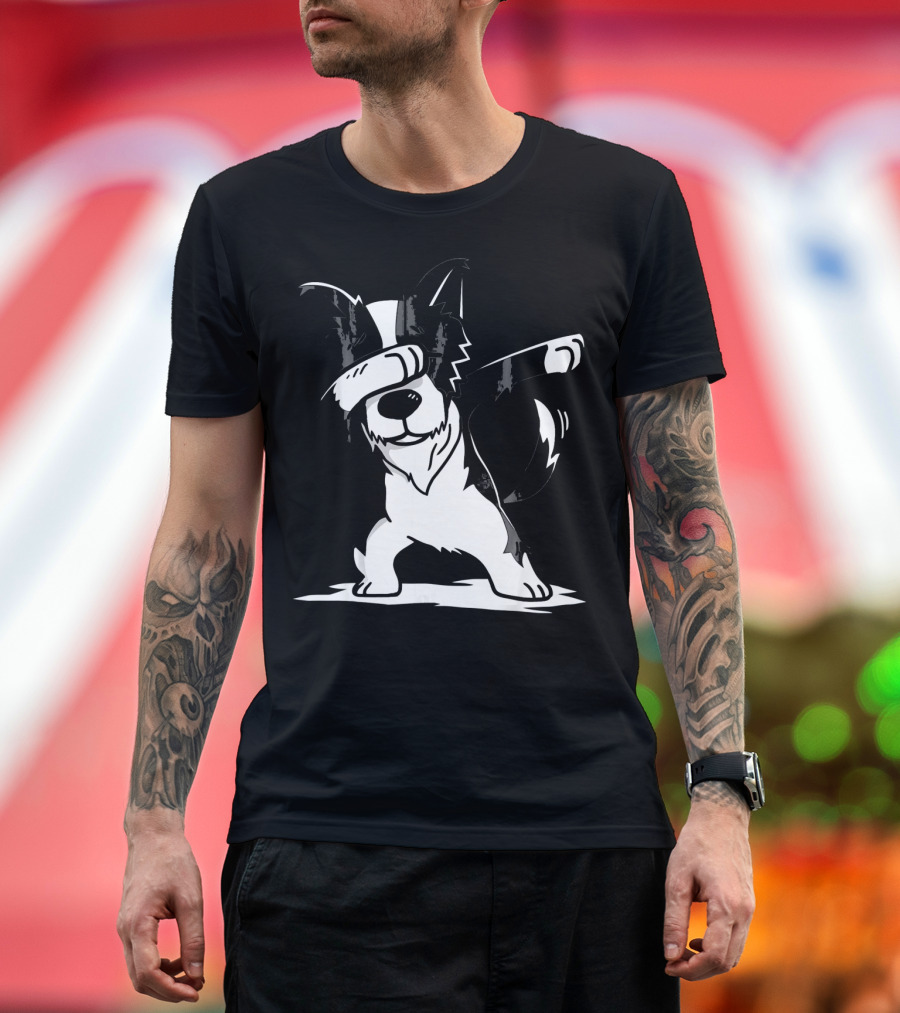 Funny Border Collie Dog Dabbing T-Shirt