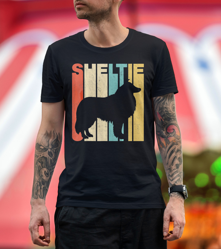 Shetland Sheepdog Vintage Retro T-Shirt