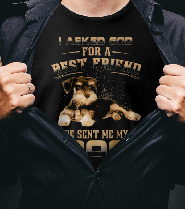 I Asked God For A Best Friend He Sent Me My Dog T-Shirt