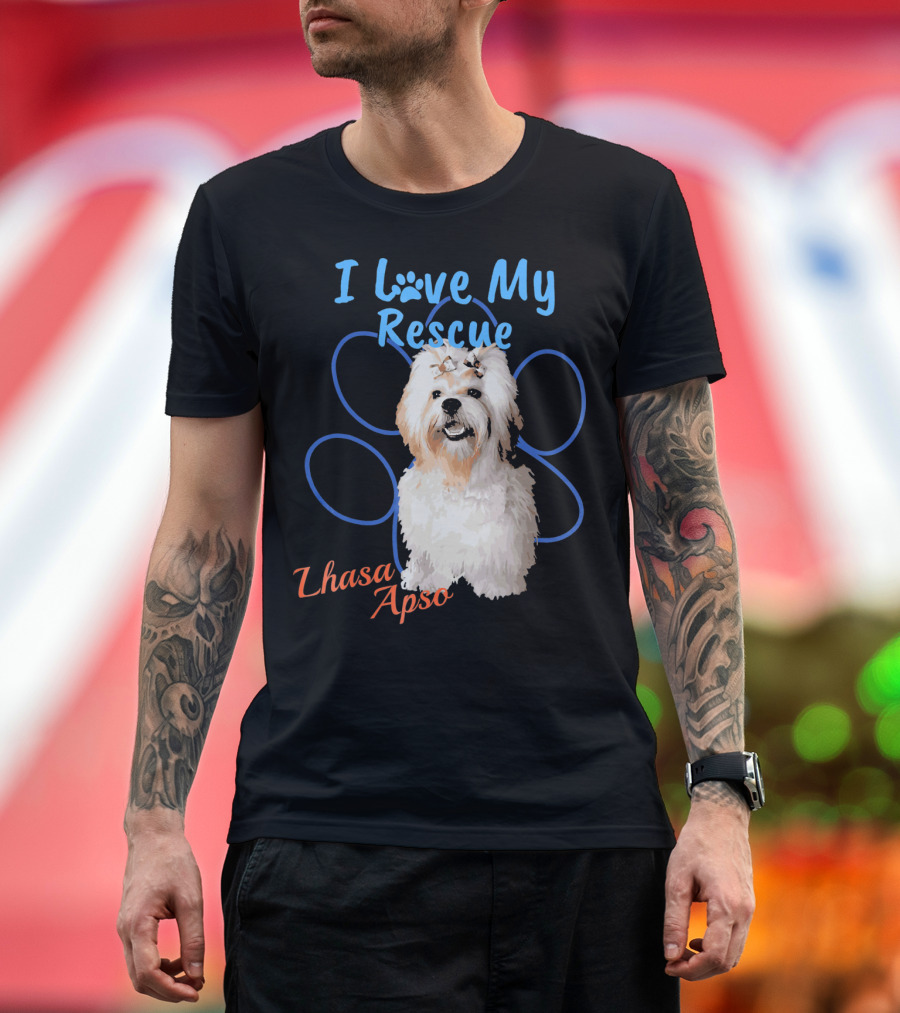 I Love My Rescue Lhasa Apso T-Shirt