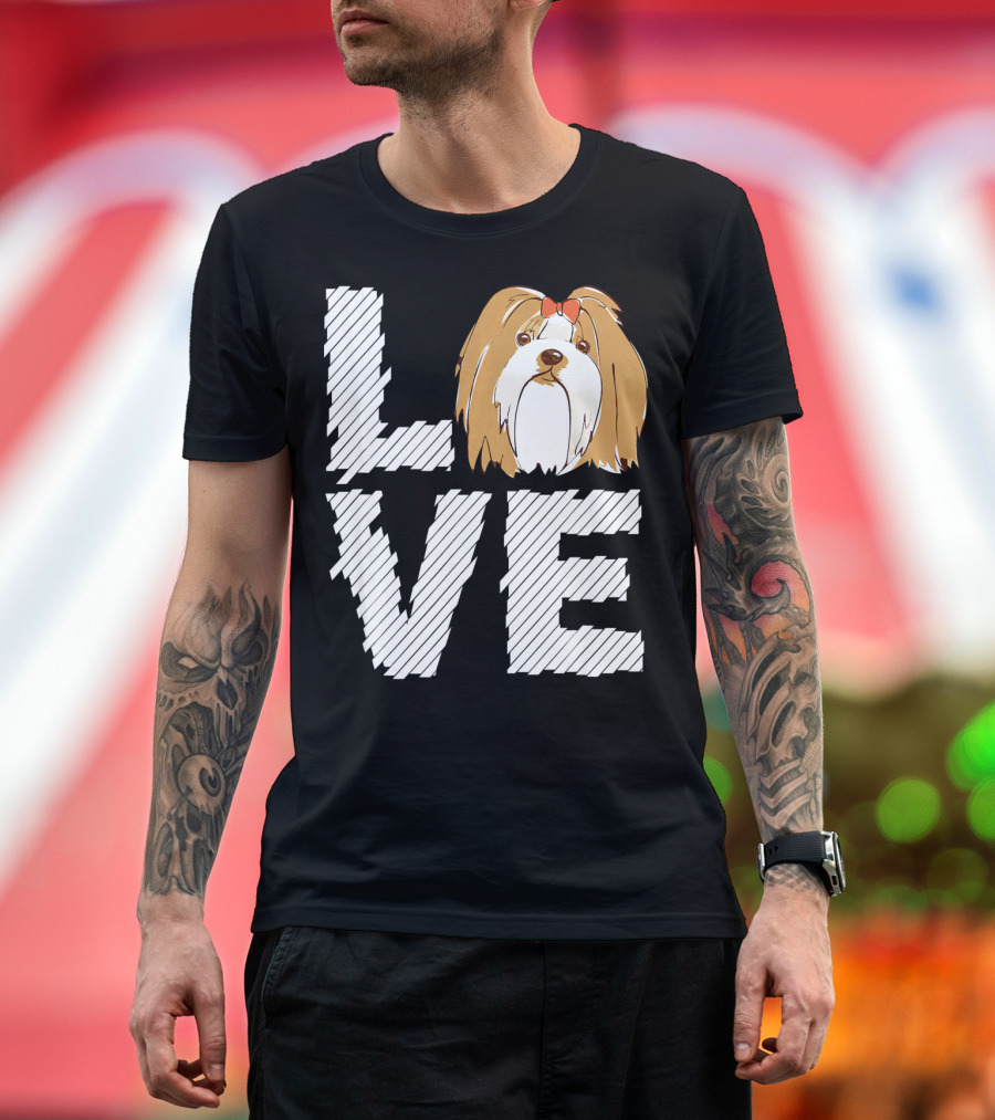 LOVE Lhasa Apso Dogs Lovers T-Shirt