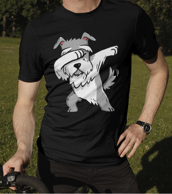 Dabbing Schnauzer Kids Dog Pose T-Shirt