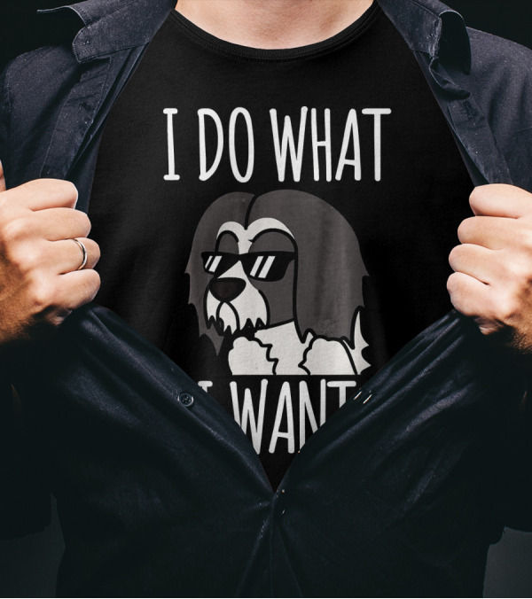 Lhasa Apso I Do What I Want Sunglasses Funny Dog T-Shirt