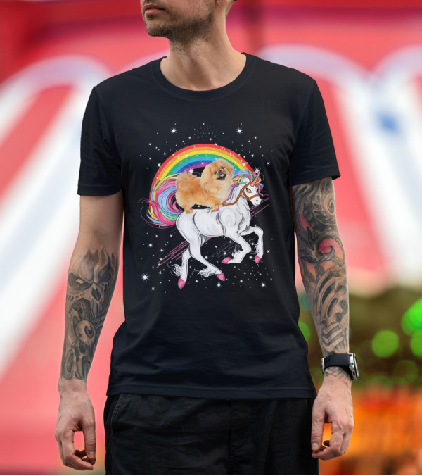 Premium T-Shirt: Pekingese Unicorn Rainbow Galaxy Space Adventure T-Shirt Pekingese Unicorn Rainbow Galaxy Space Adventure T-Shirt
