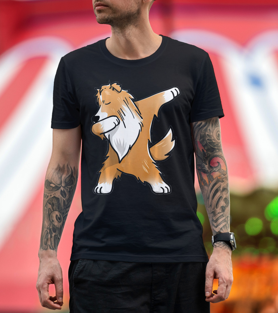 Sheltie Lover Dabbing Sheltie Dance Pose T-Shirt