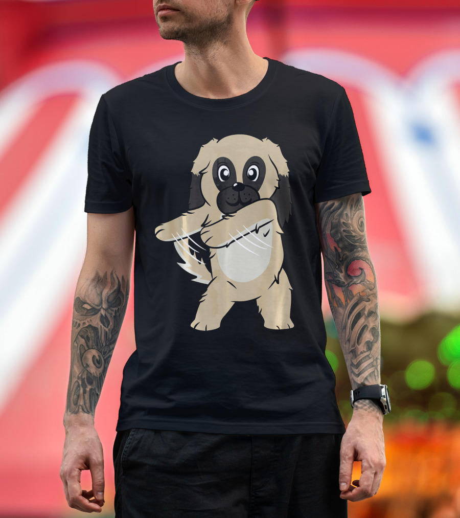 Pekingese Floss Dance Flossing Funny Dog Cute Dancing Pekingese T-Shirt