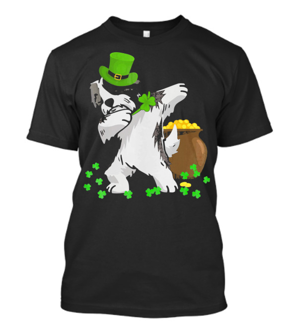 Havanese Dabbing St Patricks Day Green Hat Clover Pot Of Gold T-Shirt