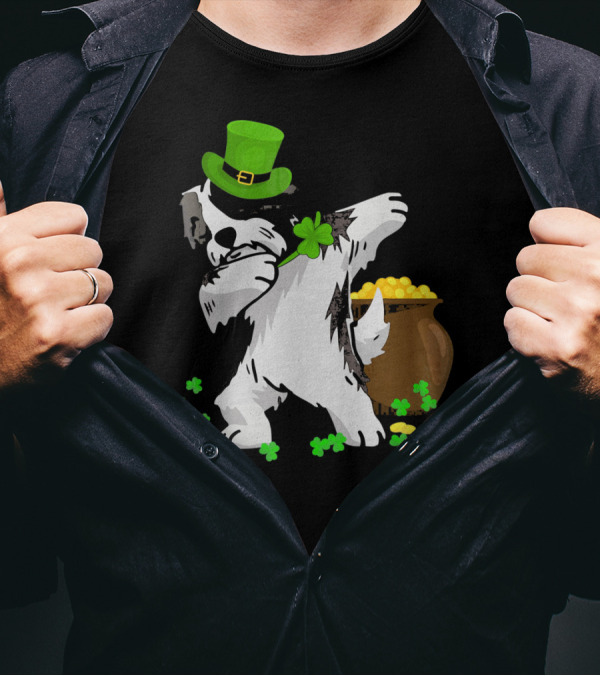 Havanese Dabbing St Patricks Day Green Hat Clover Pot Of Gold T-Shirt