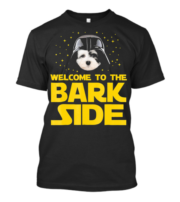 Welcome To The Bark Side Havanese Vader Helmet Star T-Shirt