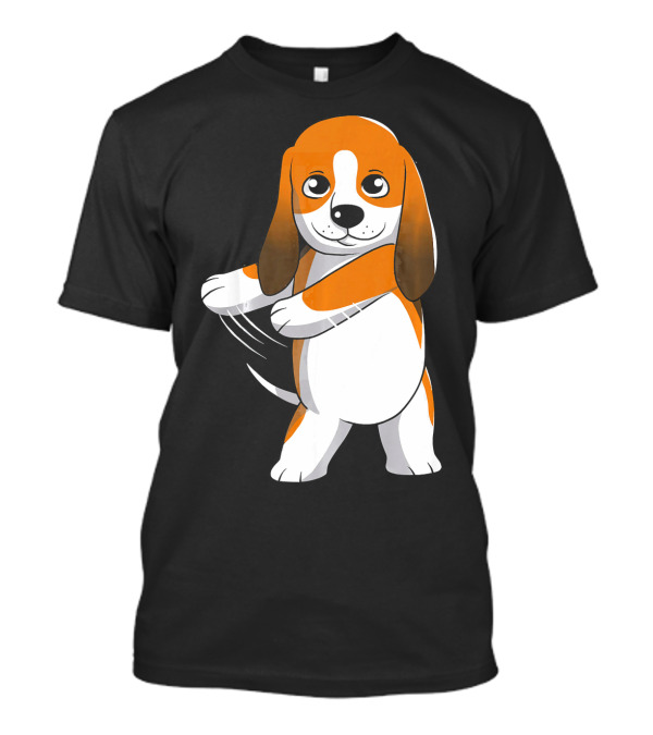 Basset Hound Floss Dance Flossing Cute Cartoon T-Shirt