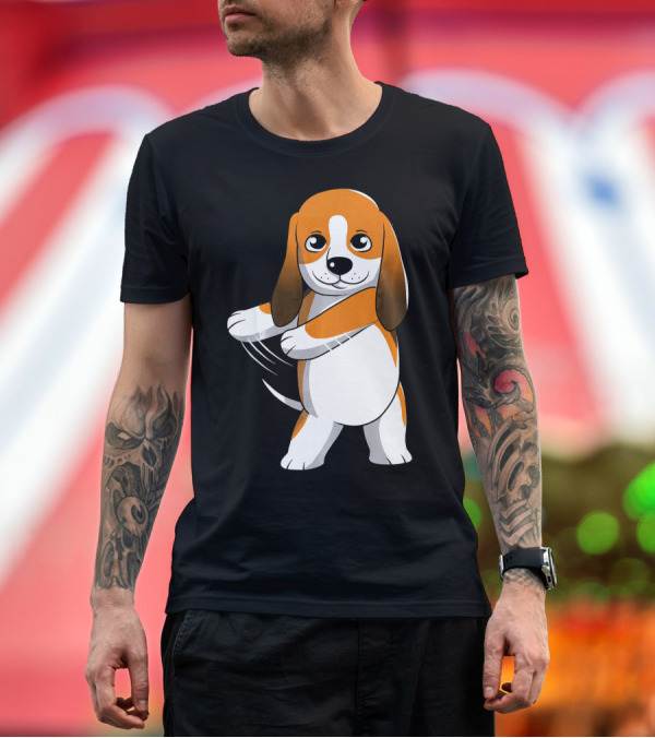 Basset Hound Floss Dance Flossing Cute Cartoon T-Shirt