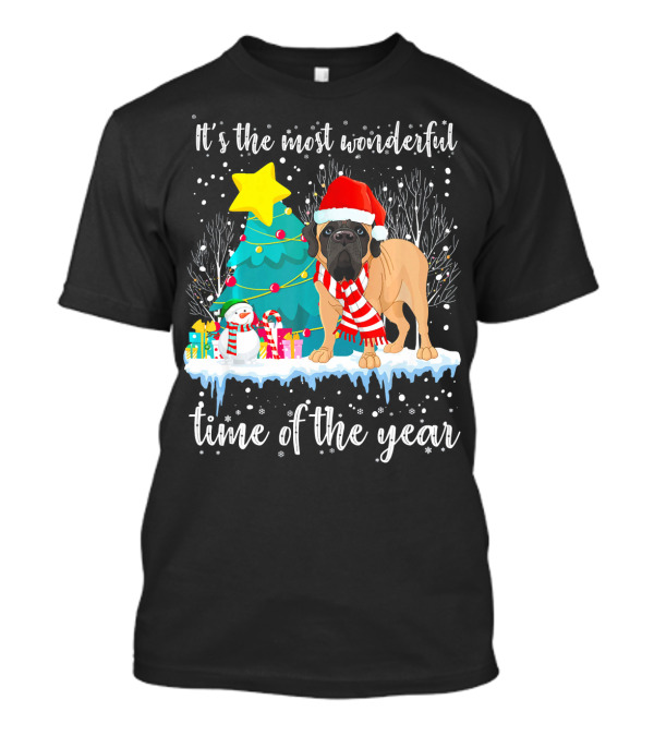 It's The Most Wonderful Time Of The Year English Mastiff Christmas T-Shirt