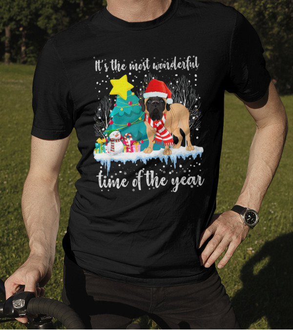It's The Most Wonderful Time Of The Year English Mastiff Christmas T-Shirt