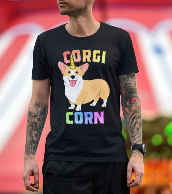 Premium T-Shirt: Corgi Corn Corgicorn Unicorn T-Shirt Corgi Corn Corgicorn Unicorn T-Shirt