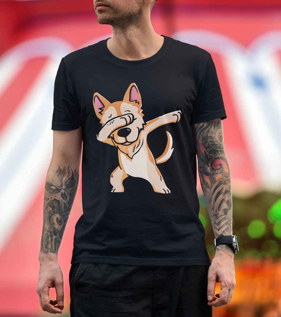 Dabbing Corgi Funny Cute Dog Dab T-Shirt