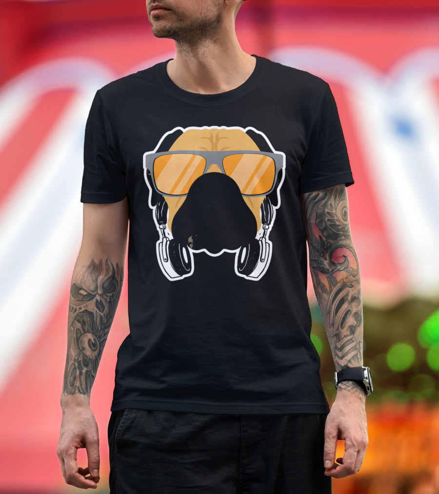 DJ Mastiff Bullmastiff Headphones Sunglasses T-Shirt
